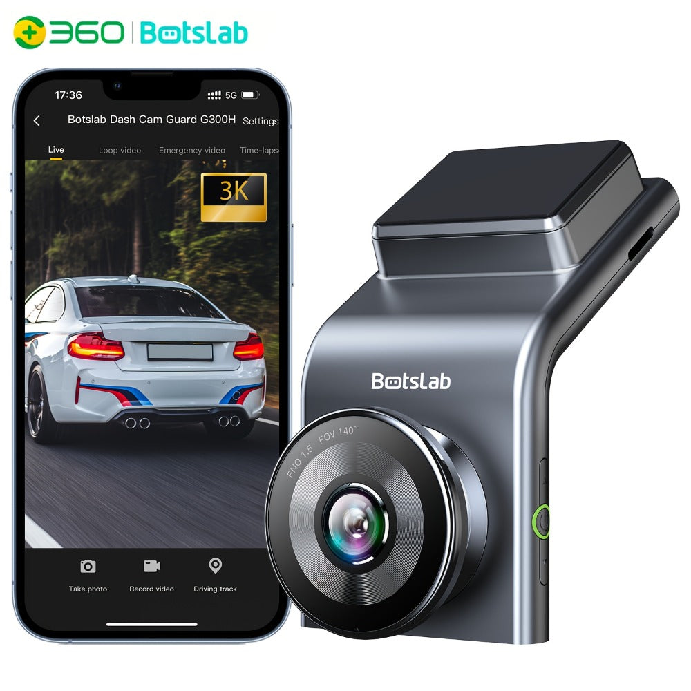 Botslab G300H Pro Dash Camera with 3K Label, Built-In WiFi and GPS, Plus Card or Hardwire Kit Bundles