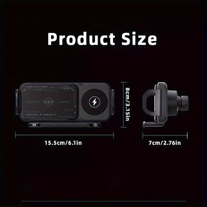 Car Wireless Charger Mount for Samsung Galaxy Z Fold 15W Auto-Clamping Fast Charging Holder, 360° Rotating Ball Joint