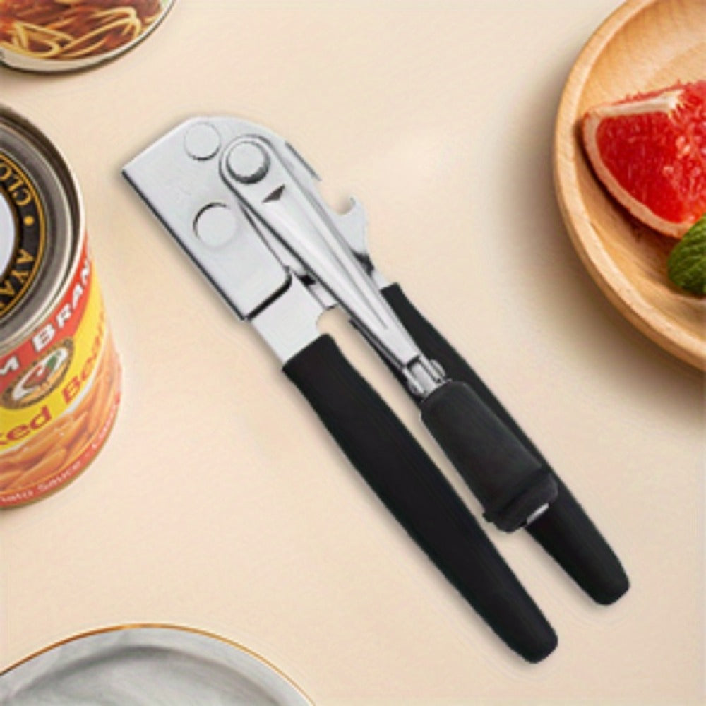 Manual Can Opener Stainless Steel Commercial Grade with Handle Dual Can and Bottle Opener for Restaurant and Home Kitchen Use