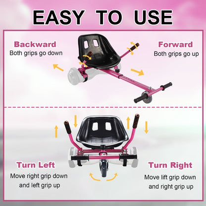 Hoverboard Go Kart Seat Attachment Buggy Conversion Kit 6.5-10 Inch with the Listed Color, Size or Set Options for Everyday Use