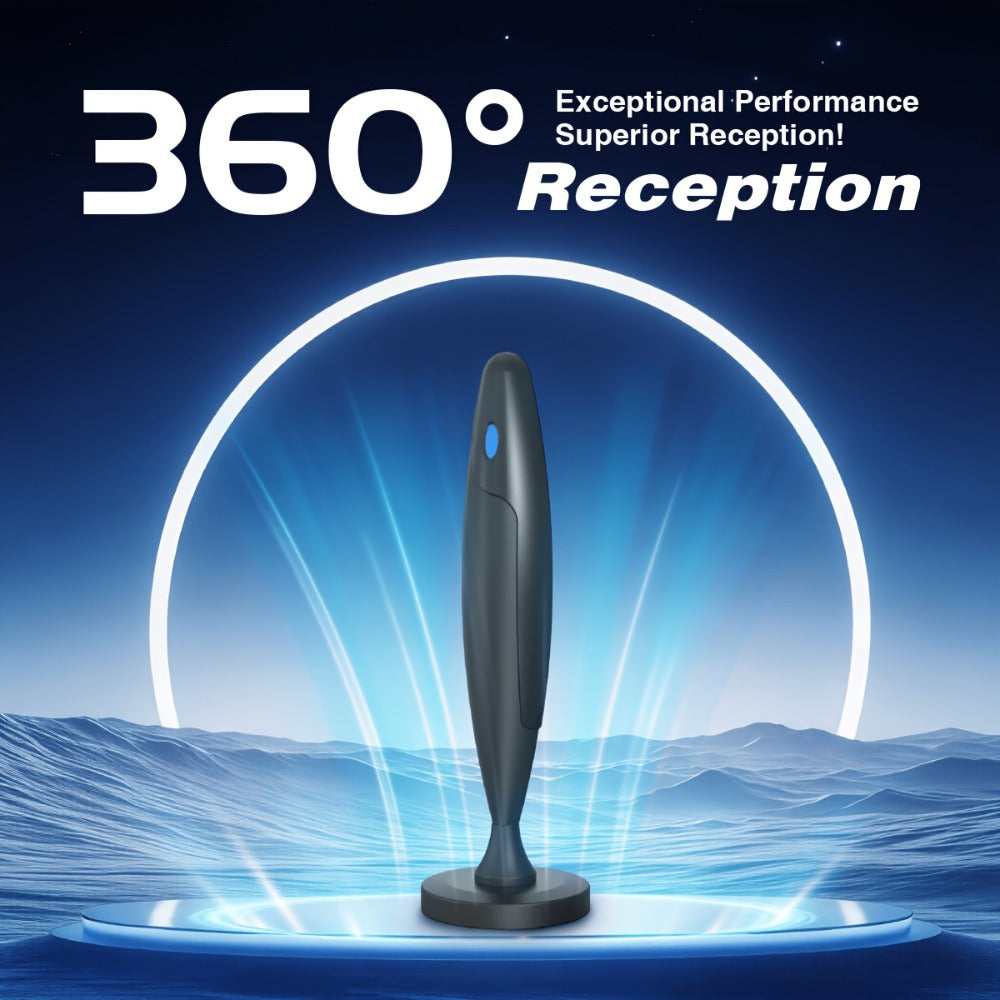 AI Smart TV Antenna Indoor with Signal Booster Amplifier – 4K 1080P HD, Digital Tuner, Range Extender, Home Theater & Streaming Compatible