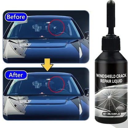 Windshield Repair Kit Nano UV Resin 15-Minute Fix for Bullseye Star Spider Cracks Scratches – DIY Car Glass Crack Repair Fluid with Suction