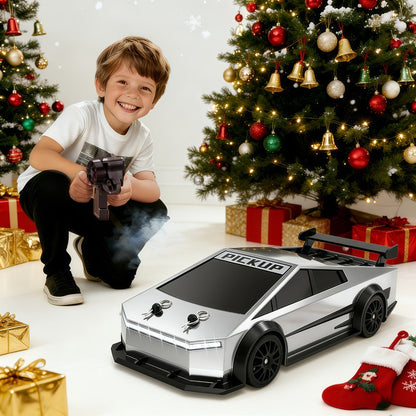 Remote Control Car, DeLorean-Style 1:24 4WD Drift Model with LED Lights, Racing Tires and Two Color Options