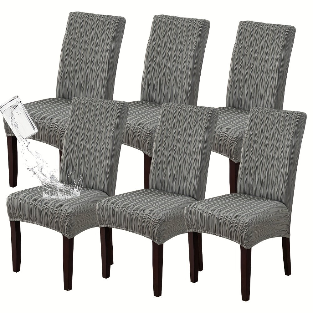 Dining Chair Covers Stretch Slipcovers Set of 4 or 6, Stain Resistant Removable Chair Protector for Home Kitchen Restaurant Wedding