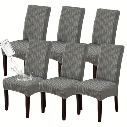 Dining Chair Covers Stretch Slipcovers Set of 4 or 6, Stain Resistant Removable Chair Protector for Home Kitchen Restaurant Wedding