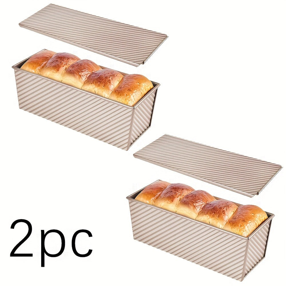Pullman Loaf Pan with Lid, Extra Large 12.3x4.7x4.3 Inch Sandwich Bread Pan with Vent Holes
