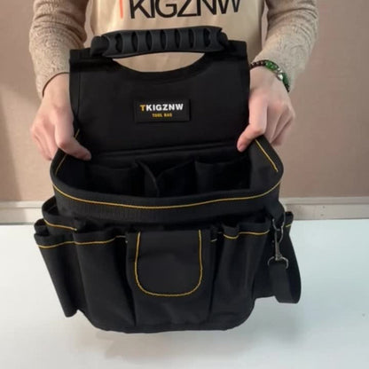 Tool Belt Bag – 18-Pocket Large Tool Organizer Pouch with Wide Mouth Opening, Polyester for Construction