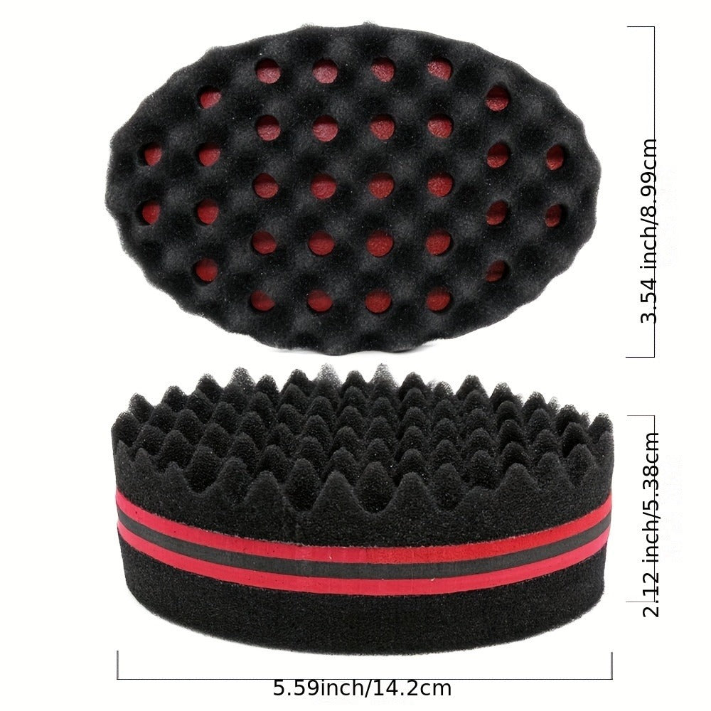 Twist Sponge and Pick Manual Hair Styling Tool Set with Double-Sided Brush and Two Comb Options