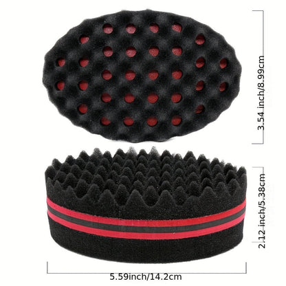Twist Sponge and Pick Manual Hair Styling Tool Set with Double-Sided Brush and Two Comb Options