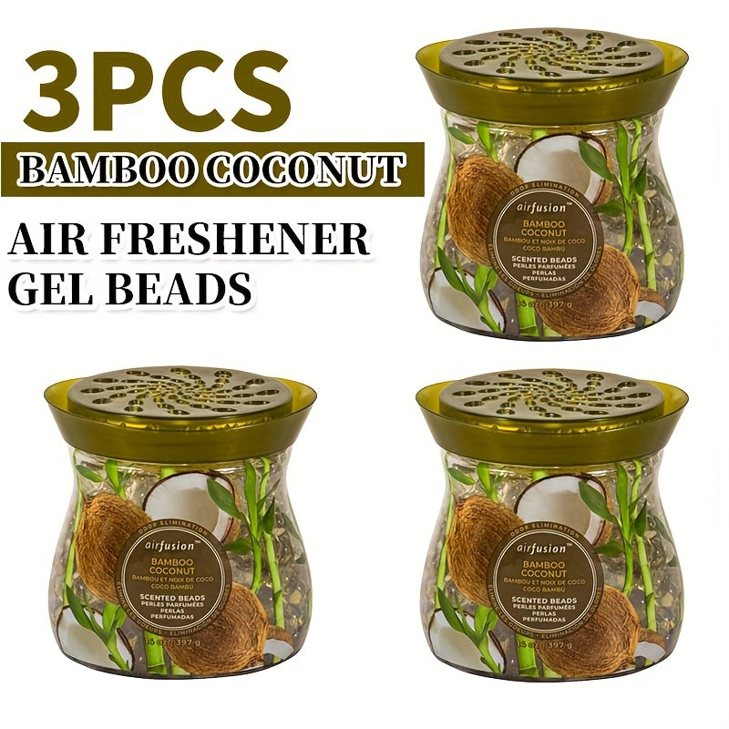 Air Freshener Scented Beads 3-Pack, Fragrance Beads, Multi-Purpose Odor Eliminator for Home, Car