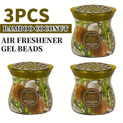 Air Freshener Scented Beads 3-Pack, Fragrance Beads, Multi-Purpose Odor Eliminator for Home, Car