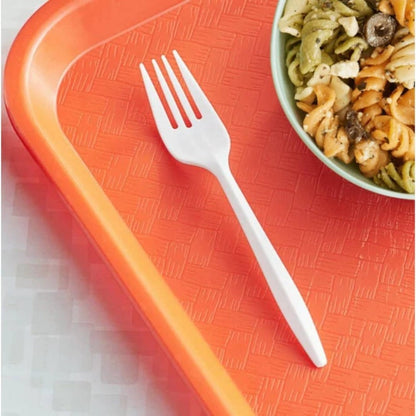 Disposable Plastic Forks 1000 Pack Medium Weight, White Bulk Plastic Cutlery Set for Takeout, Meal Prep