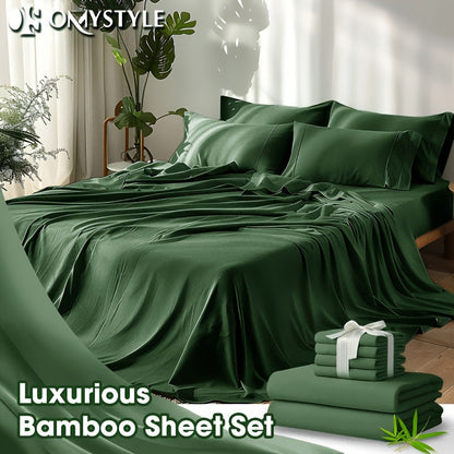Fitted Sheet Set Cooling Deep Pocket – 2000TC Soft Microfiber Bed Sheet, Shrink Fade Wrinkle Resistant, 11 Colors 4 Sizes