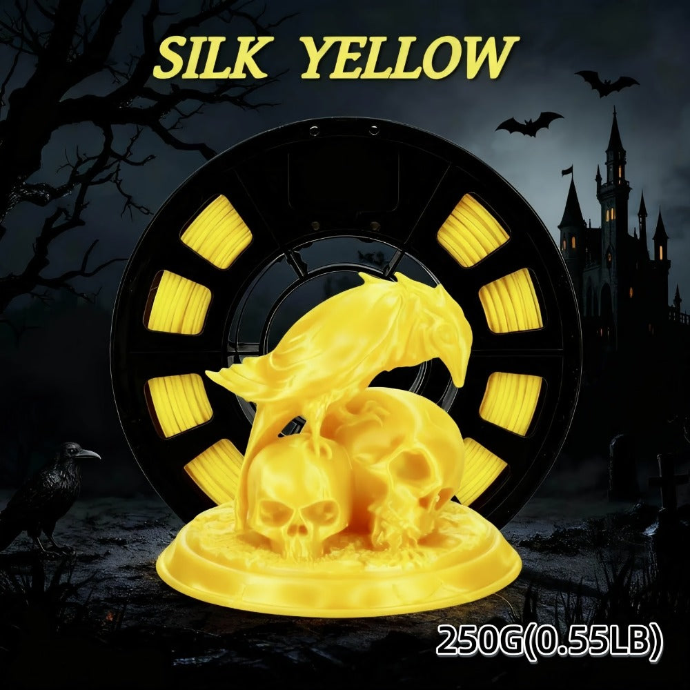 3D Printer Filament PLA 1.75mm 250g Spool with 12 Silk-Look, Transparent and Solid Color Options