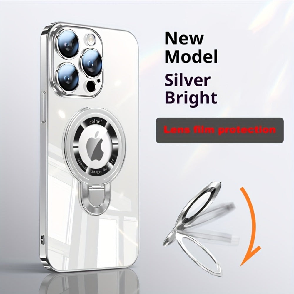 Phone Case U-Shield Kickstand with Clear PC Back and TPU Bumper for Selected iPhone Model and Color Options