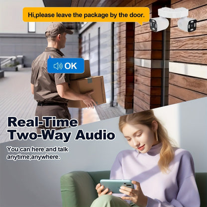 5MP Dual Lens PTZ WiFi Security Camera 360° with AI Motion Detection – Xparkin Full Color Night Vision, Sound & Motion Alerts