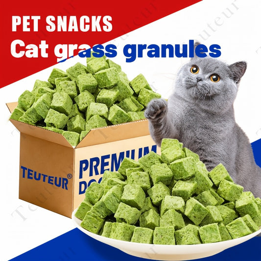 Cat Grass Freeze-Dried Granules – Hairball Relief Mint Biscuits & Molar Sticks Cat Snacks 150g 155g