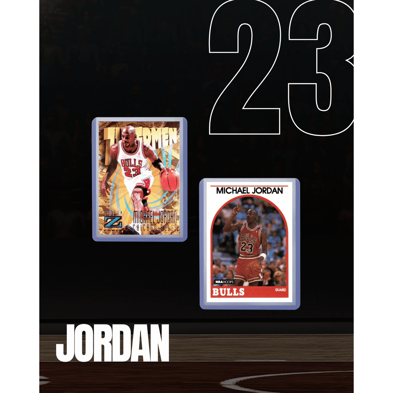Sports Trading Cards, Michael Jordan Three-Card Basketball Bundle with Chicago Bulls and Mixed Brand Artwork