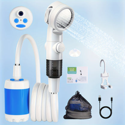 Rechargeable Electric Camping Shower Pump – Portable Outdoor Shower for Hiking, Climbing, Beach & Backpacking