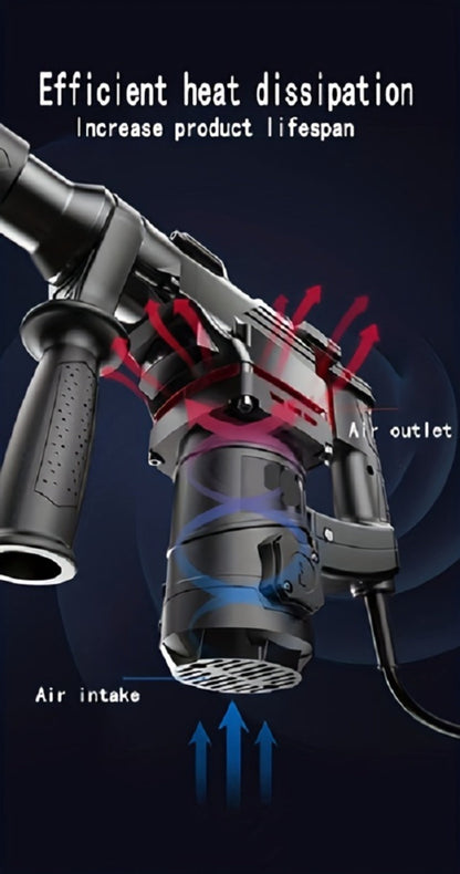 Hammer Drill 1100W 3-in-1 Multi-Function Electric Drill, Rotary Hammer & Chisel, Variable Speed for Concrete Wall Wood Metal Drilling