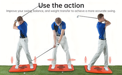 Golf Swing Trainer Balance Board with Weight Transfer Pressure Plate – Beginner Practice Aid for Swing Mechanics