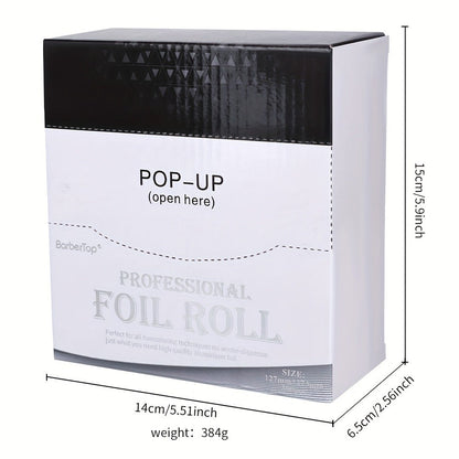 Hair Highlighting Foil Sheets 300pcs Box | Professional Salon Aluminum Foil Paper for Balayage Coloring Perming | Even Heat Distribution