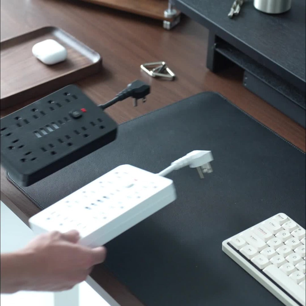 Power Strip with 11 AC Outlets, 4 USB-A, 2 USB-C and Short, 5-Foot or 10-Foot Standard or Braided Cord