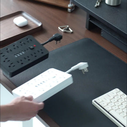 Power Strip with 11 AC Outlets, 4 USB-A, 2 USB-C and Short, 5-Foot or 10-Foot Standard or Braided Cord