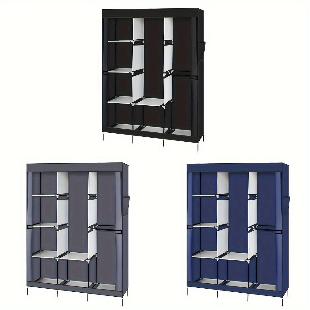 Portable Closet Wardrobe Organizer 71" Clothes Rack with Shelves, Freestanding Bedroom Storage Closet System