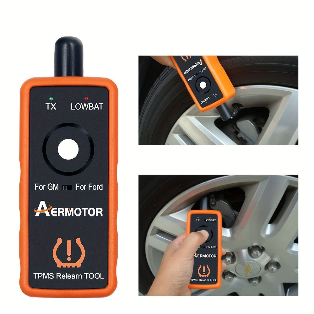 TPMS Relearn Tool 2-in-1 – Tire Pressure Sensor Reset & Activation for Ford & GM | 315MHz 433MHz | EL-50448 Compatible Automotive Diagnostic