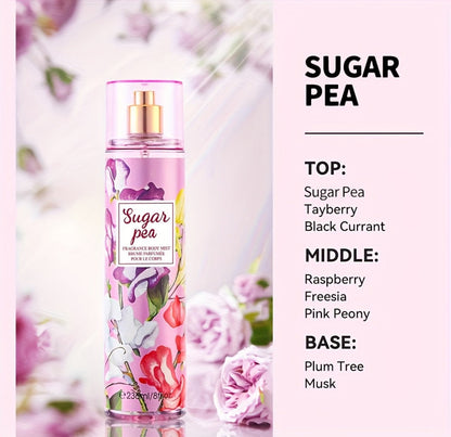 Body & Hair Fragrance Mist for Women 2PCS Set - Perfume Spray 8 fl oz, Fruity Floral Scents Peach Pear Cherry Blossom