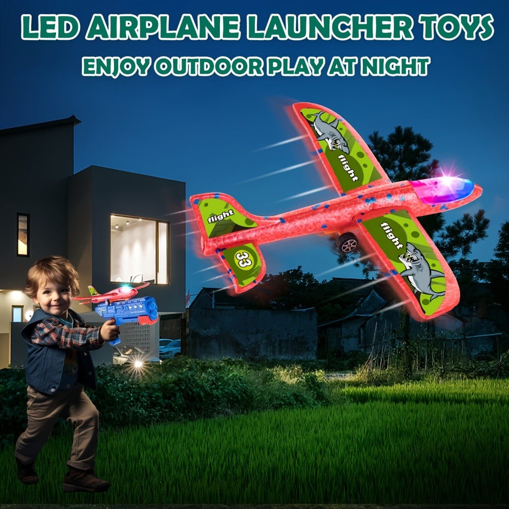 Airplane Launcher Toy Set with 3 Planes & Stickers for Kids Ages 3-12 with the Listed Color, Size or Set Options for Everyday Use