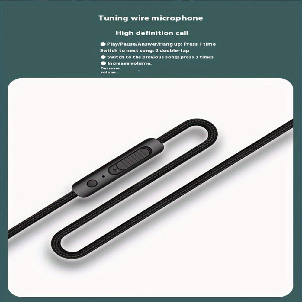 3.5mm AUX Audio Cable with Inline Volume Control, Male to Male Stereo Audio Cord for Car AUX, Headphones, Headset Microphone