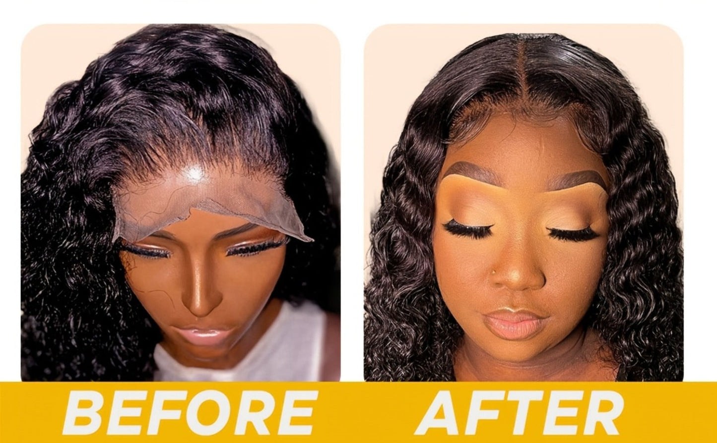 Lace Wig Installation Kit, 10-Piece Set with Melting Spray, Liquid Bottles, Bands, Caps, Combs and Brushes