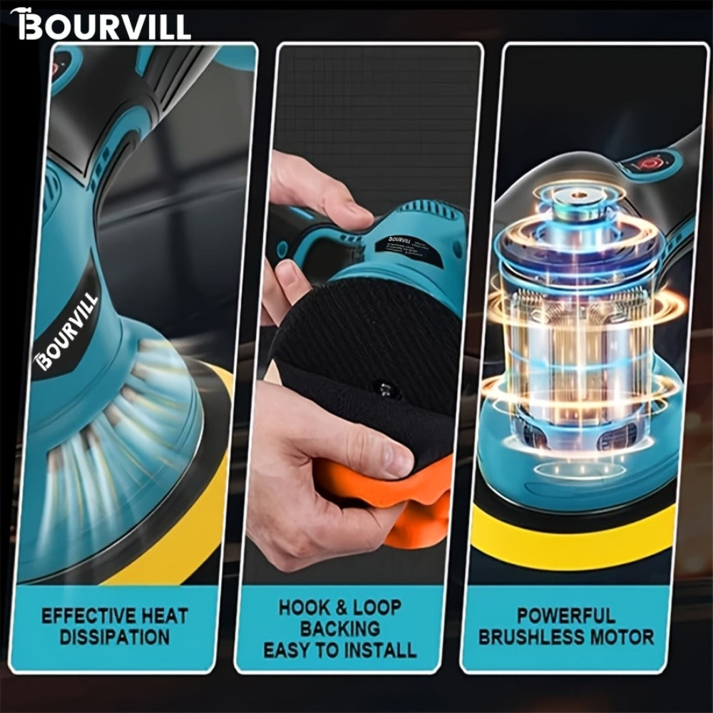Cordless Car Polisher 5-Inch 8-Speed up to 5000 RPM with Battery for Car Detailing Scratch Removal Paint Correction