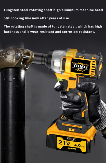 Cordless Impact Wrench Set with Charger Lithium-Ion Portable Electric Wrench Quick Charge for Home for Home, Garage and DIY Projects
