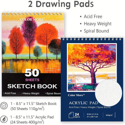 175-Piece Deluxe Art Set in Wooden Case with the Listed Color, Size or Set Options for Everyday Use