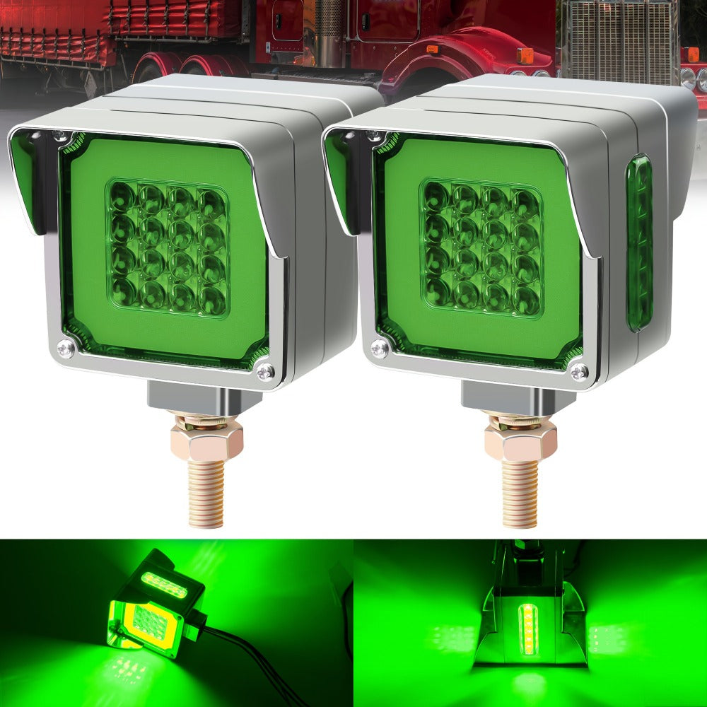 LED Side Marker Lights Square Truck Cab Clearance Lights 12V Waterproof Turn Signal Indicator Side Lights for Cars Trucks Trailers