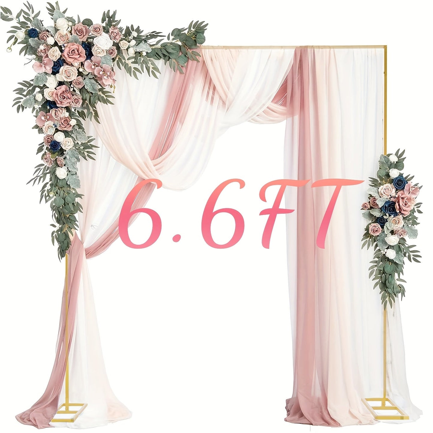 Premium Square Backdrop Support Stand | Flexible Portable Rectangular Metal Frame for Wedding Ceremony, Birthday Party