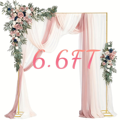 Premium Square Backdrop Support Stand | Flexible Portable Rectangular Metal Frame for Wedding Ceremony, Birthday Party