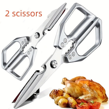 Professional Kitchen Scissors 304 Stainless Steel Shears Multi-Purpose for Meat Bone Herbs Poultry Packaging Chef Daily Use