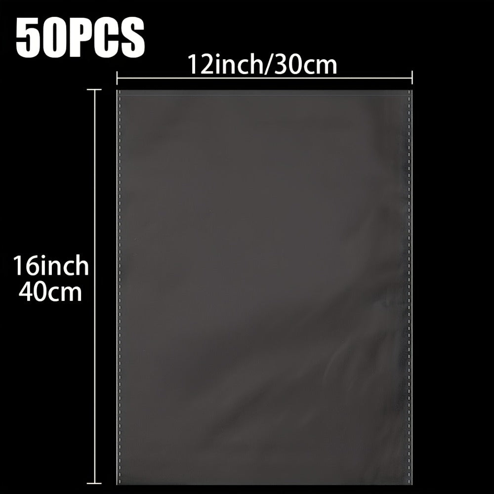 Cellophane Bags 50-Pack Large 18x30 Inch Transparent Gift Basket Wrap Bags – Clear Cellophane Wrapping for Christmas