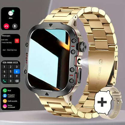 Smartwatch Men's Outdoor LED backlit touchscreen with Wireless Calling & LED Display, USB Charging, Multiple Sport Modes, Heart Rate