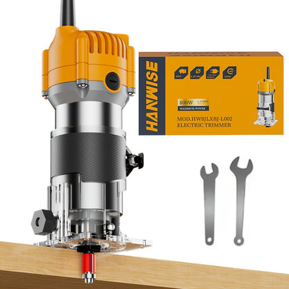 Wood Router Edge Trimmer 800W 6.1Amp Compact Hand Router Tool 35000RPM with Variable Speed, 1/4" Collet