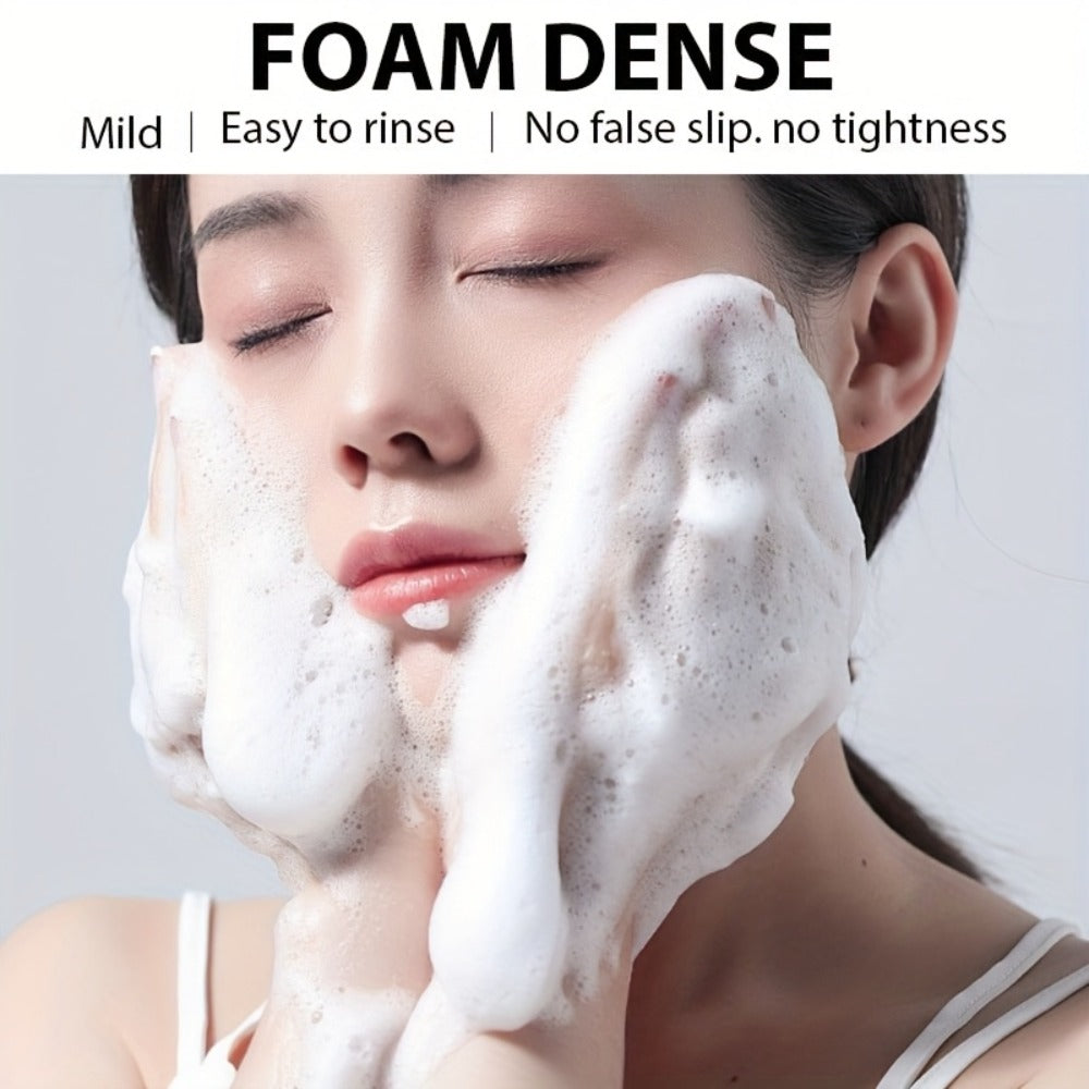 Brightening Face Wash 5-in-1 with Hyaluronic Acid Niacinamide Vitamin C Vitamin E & Collagen – Rich Foam Deep Cleansing Moisturizing Glow