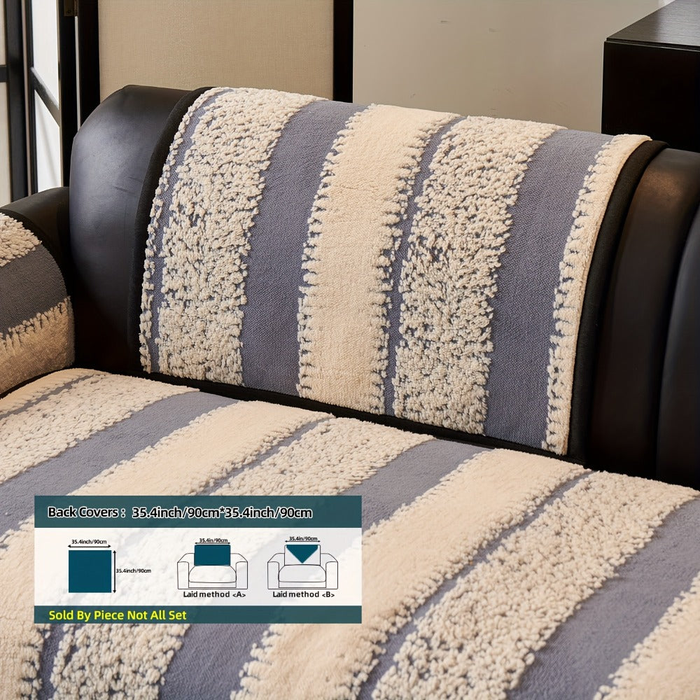 Sofa Cover, Thick Plush Jacquard Couch Pad in Four Colors with Loveseat and Extra-Large Sizes