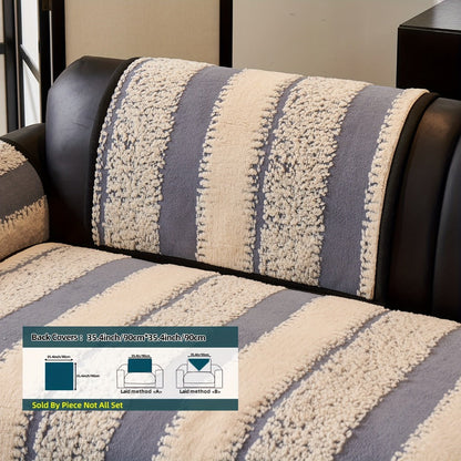 Sofa Cover, Thick Plush Jacquard Couch Pad in Four Colors with Loveseat and Extra-Large Sizes