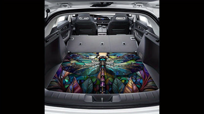 Car Cargo Mat Pink Peony Floral – Anti-Slip Washable Rear Trunk Pad, Wear-Resistant Pet Mat & Boot Liner for Car Interior