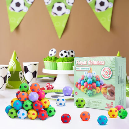 Soccer Fidget Spinners 72 Pack Bulk with the Listed Color, Size or Set Options for Everyday Carry