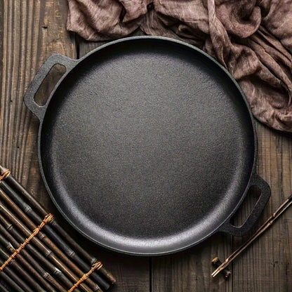 Pre-Seasoned Cast Iron Pan Set – Non-Stick Multifunctional Skillet for Pizza Home Kitchen Outdoor Cooking